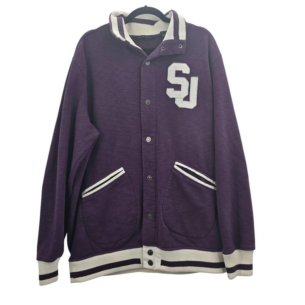 Sean John Letterman Jacket Mens XL Purple Varsity